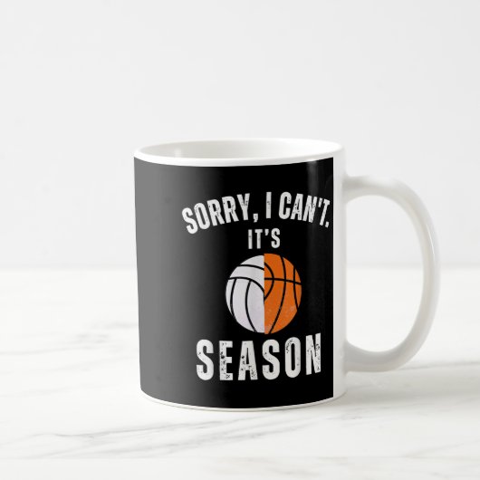 Mom Of Both Sorry I Can't It's Basketball Volleyba Kaffeetasse (Rechts)