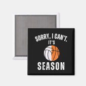 Mom Of Both Sorry I Can't It's Basketball Volleyba Magnet (Vorderseite/Rückseite)