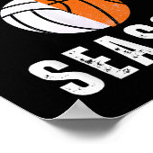 Mom Of Both Sorry I Can't It's Basketball Volleyba Poster (Ecke)