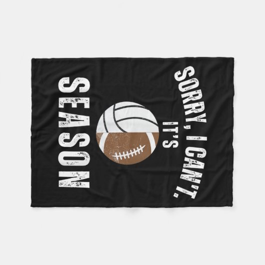 Mom Of Both Sorry I Can't It's Volleyball Football Fleecedecke (Vorderseite (Horizontal))