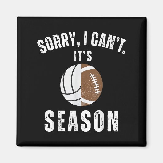 Mom Of Both Sorry I Can't It's Volleyball Football Magnet (Vorne)