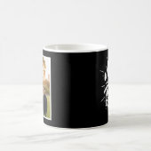 Mom of Boys Brush Script Custom 1 Photo Black Kaffeetasse (Mittel)