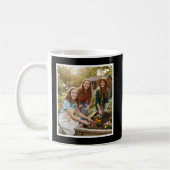 Mom of Girls Brush Script 1 Custom Photo Black  Kaffeetasse (Links)