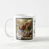 Mom of Girls Elegant Modern Script 2 Photo Kaffeetasse (Links)