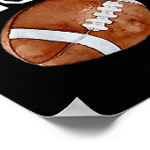 Mom Of The 1 Year Old Football Birthday Boy Family Poster (Ecke)