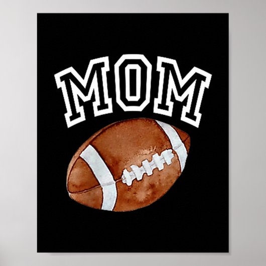 Mom Of The 1 Year Old Football Birthday Boy Family Poster (Vorne)