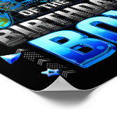 Mom Of The Birthday Boy Cool Gamer Funny Video Gam Poster (Ecke)