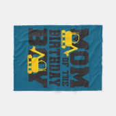 Mom Of The Birthday Boy Funny Excavator Truck B-da Fleecedecke (Vorderseite (Horizontal))