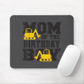 Mom Of The Birthday Boy Funny Excavator Truck B-da Mousepad (Mit Mouse)