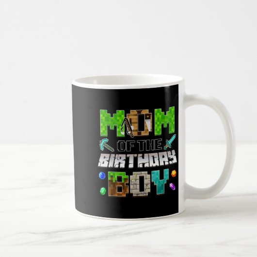 Mom Of The Birthday Boy Funny Gaming Birthday Xel Kaffeetasse (Rechts)