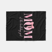 Mom Of The Birthday Girl Family Nk Coquette Bow Fleecedecke (Vorderseite (Horizontal))