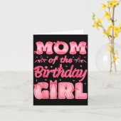 Mom Of The Birthday Girl Family Nk Coquette Bow  Karte (Gelbe Blume)