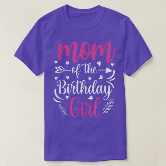 Mom of the Birthday Girl Mama And Daughter Bday Pa T-Shirt (Design vorne)