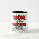 Mom of the Birthday Girl Mug Zweifarbige Tasse (Mittel)
