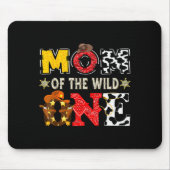 Mom Of The Wild One 1st Birthday Boy Western Cowbo Mousepad (Vorne)