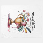 Mom Of The Year (Just Kidding) Fleecedecke (Vorderseite (Horizontal))