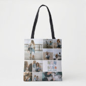 Mom of the Year Patchwork Photo Design Tasche (Vorderseite)