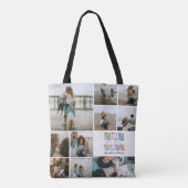 Mom of the Year Patchwork Photo Design Tasche (Rückseite)