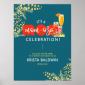 Mom-osa Baby Shower Welcome Sign Poster (Vorne)