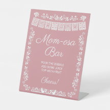 Mom-osa Bar Blush Pink Baby Shower