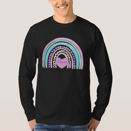 Mom Pastel Rainbow T-Shirt (Vorderseite)