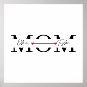 Mom Personalized Name Mother's Day Poster