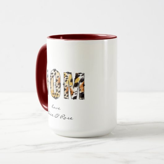 Mom Personalized Name  Mug Tasse (Vorderseite Links)