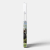 Mom Photo green text iPhone Case (Rückseite / Links)