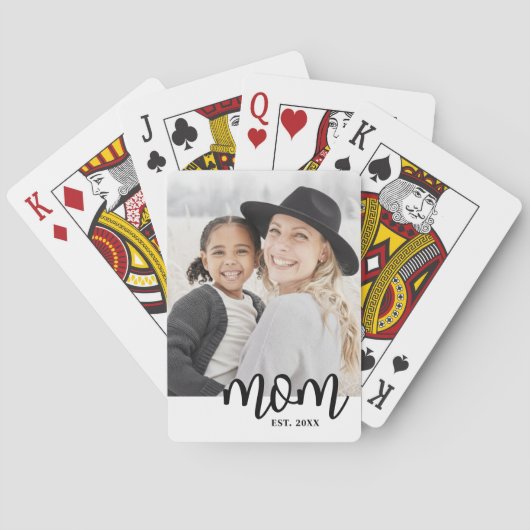 Mom Photo Mother's Day Spielkarten (Rückseite)