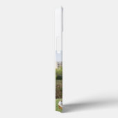 Mom Photo sky blue text iPhone Case (Rückseite / Rechts)