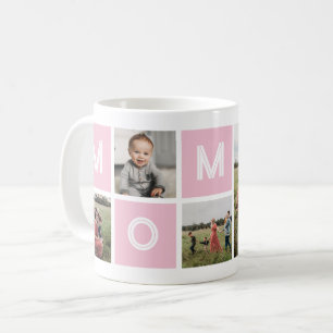 Mom Pink Birthday Custom 5 Photo Kaffeetasse