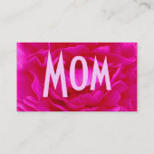 Mom Pink Rose I Profile Card Telefonnummerkarte (Rückseite)