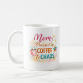 Mom Powered by Coffee & Chaos Mug Kaffeetasse (Links)