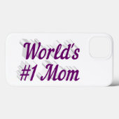 Mom purple text iPhone case (Rückseite (Horizontal))