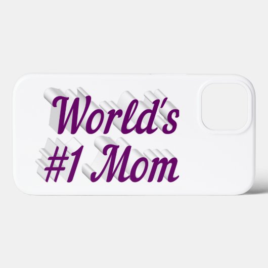 Mom purple text iPhone case (Rückseite (Horizontal))