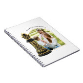 MOM Queen of my life, Golden Script Black Chess  Notizblock (Rechte Seite)