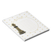 MOM Queen of my life, Golden Script Black Chess  Notizblock (angewinkelt)