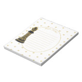 MOM Queen of my life, Golden Script Black Chess  Notizblock (Rotiert)