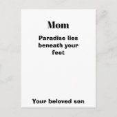 Mom Quote Post card Mom's Gift Postkarte (Vorderseite)