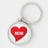 Mom red big heart cute modern graphic chic schlüsselanhänger (Vorne)