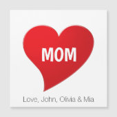 Mom red heart modern graphic custom magnetic card magnetkarte (Vorderseite)