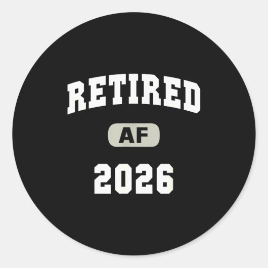 Mom Retired Af 2026 Mother Cruise Mom Trip Keepsak Runder Aufkleber (Vorderseite)