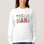 Mom Retro Floral Gift for Mom Sweatshirt (Vorderseite)