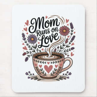 Mom Runs On Love Mousepad