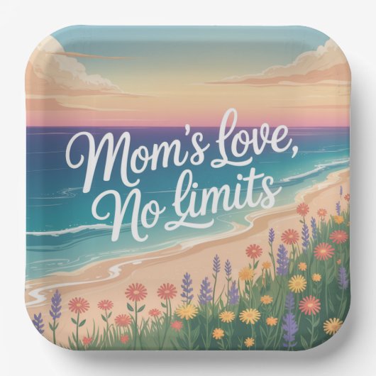 Mom’s Love, No Limits Pappteller (Vorderseite)