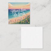 Mom’s Love, No Limits Quadratische Visitenkarte (Vorne/Hinten)