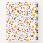 Mom’s Recipes Floral Personalized Recipe Notebook Notizblock (Rückseite)
