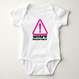 Mom’s Rules Only – Sassy New Mom Baby Apparel Baby Strampler