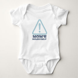 Mom’s Rules Only – Sassy New Mom Baby Apparel Strampler