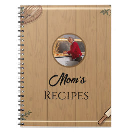 Mom’s Rustic Kitchen Recipe Layout Editable Notizblock